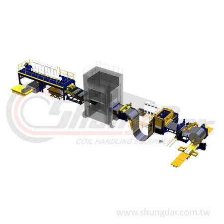 Linea di pressatura / Sistema di impilamento magnetico - Shung Dar - Linea di taglio a pressa